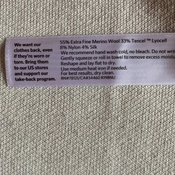 Eileen Fisher light grey wool blend cardigan Womens Small Petite open loose soft - Picture 9 of 10